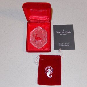 Waterford Crystal Ornament 1989 Goose Twelve Days of Christmas 6 Geese A Laying
